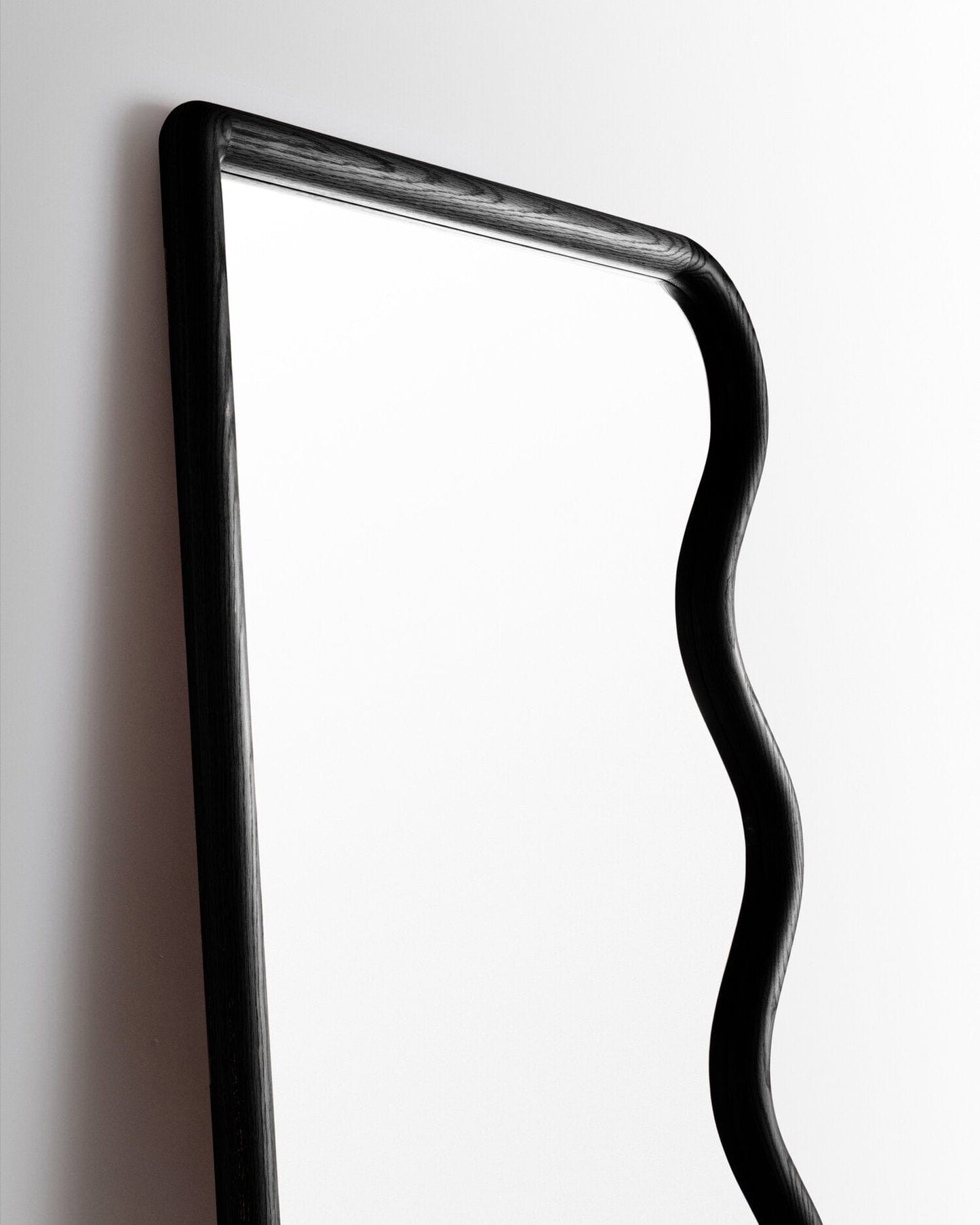 Squiggle Full Length Mirror in Charred Oak Mirrors