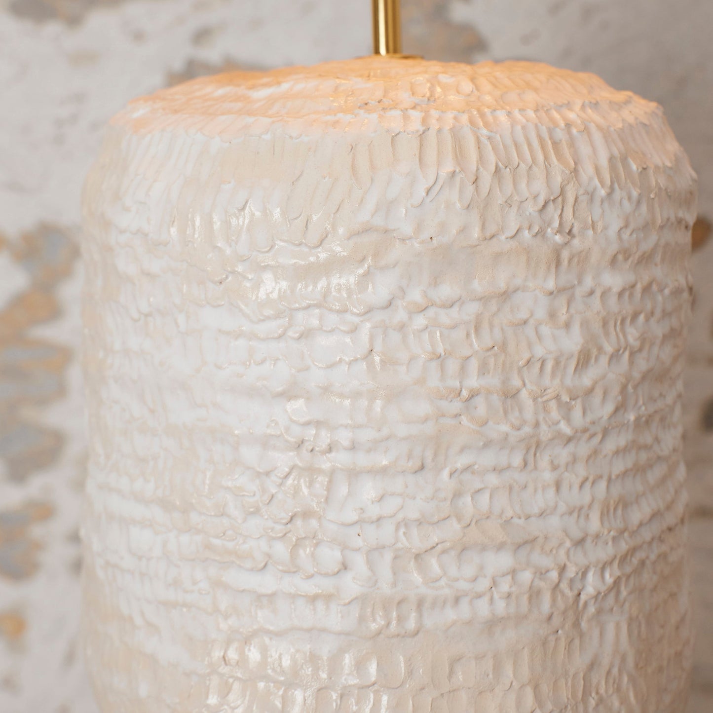 Textured Ceramic Light in Cream