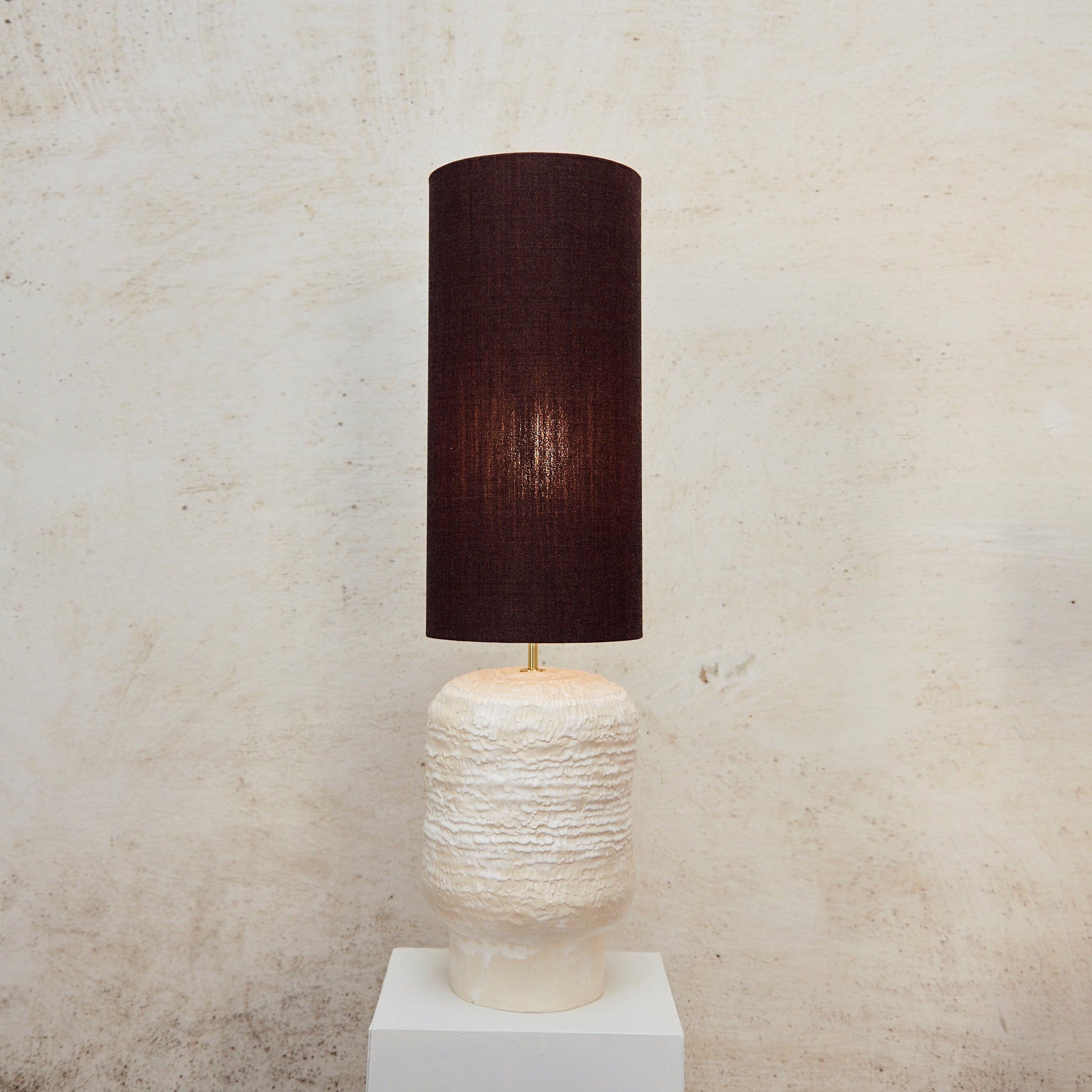 Textured Ceramic Light in Cream Table & Task Lamps