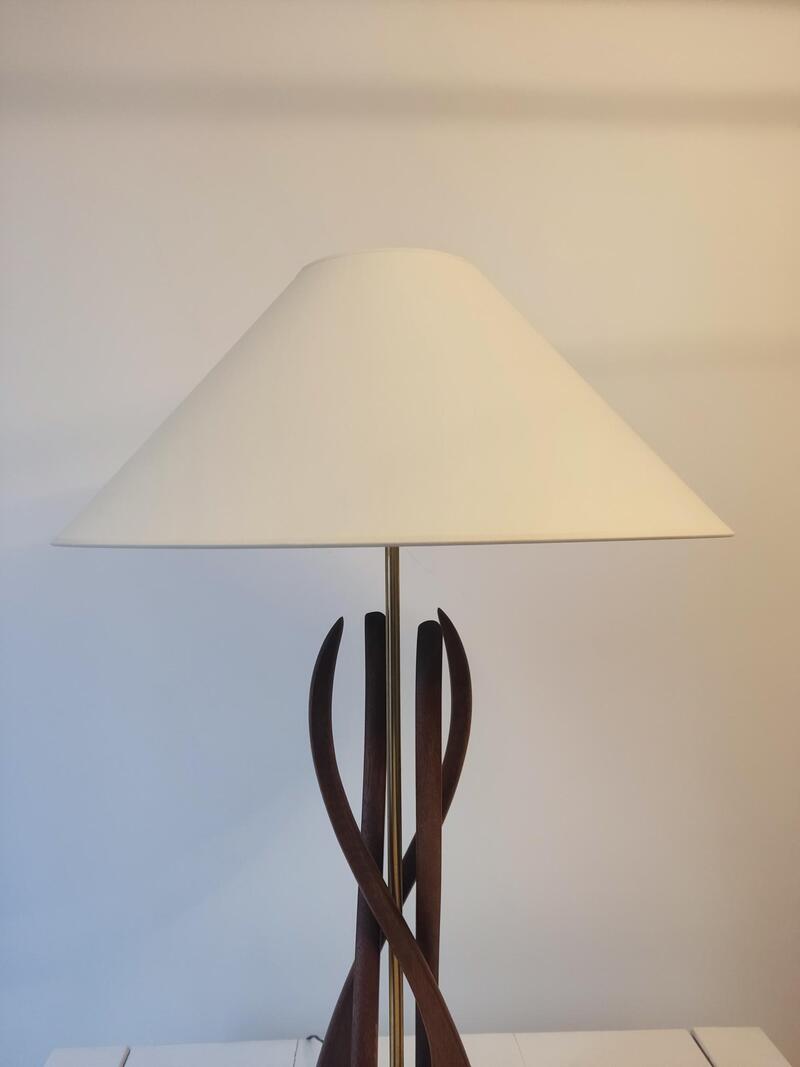Vintage Walnut Table Lamps (Set of Two) Table Lamps