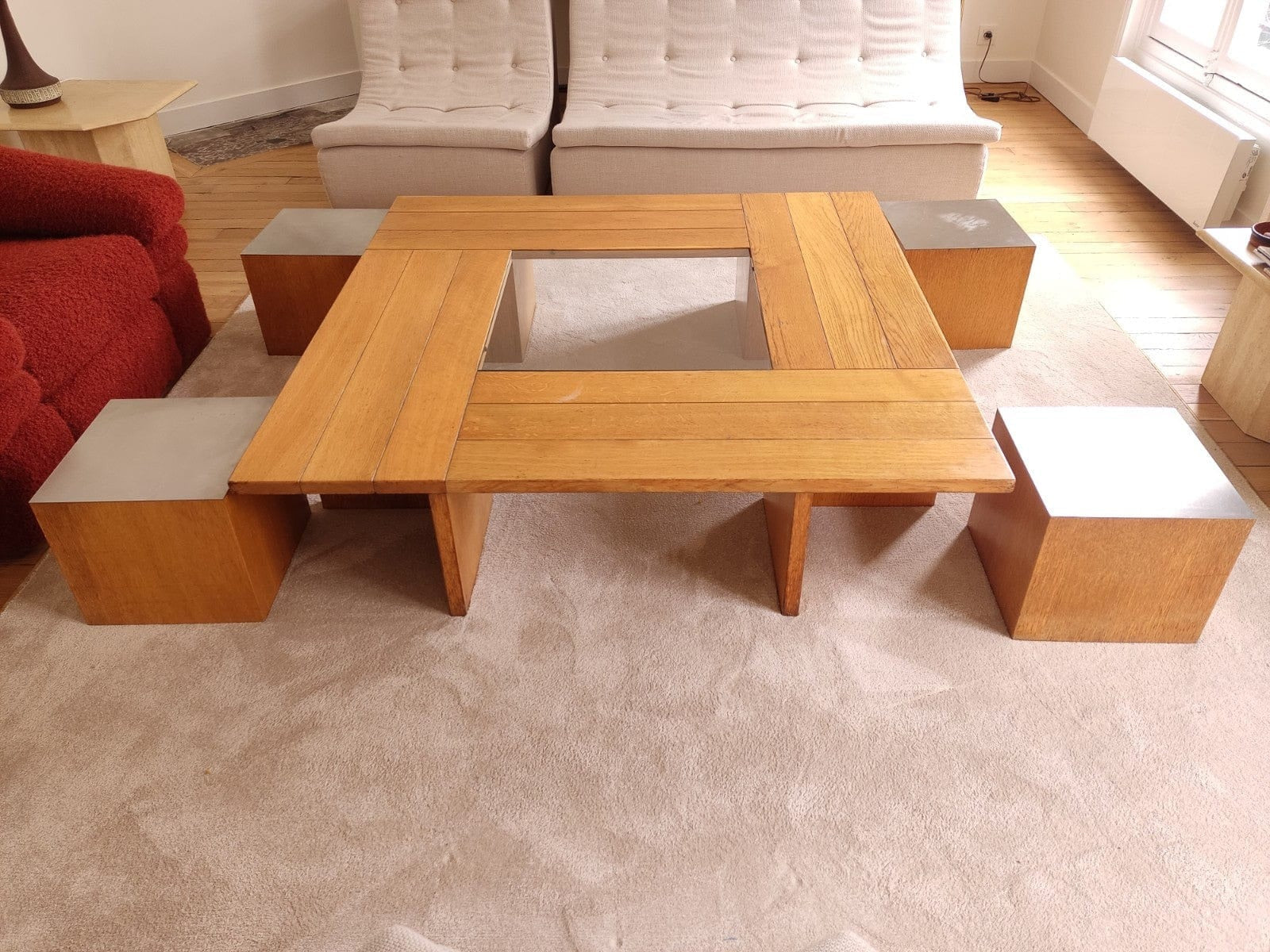 Coffee Table Set with Stools