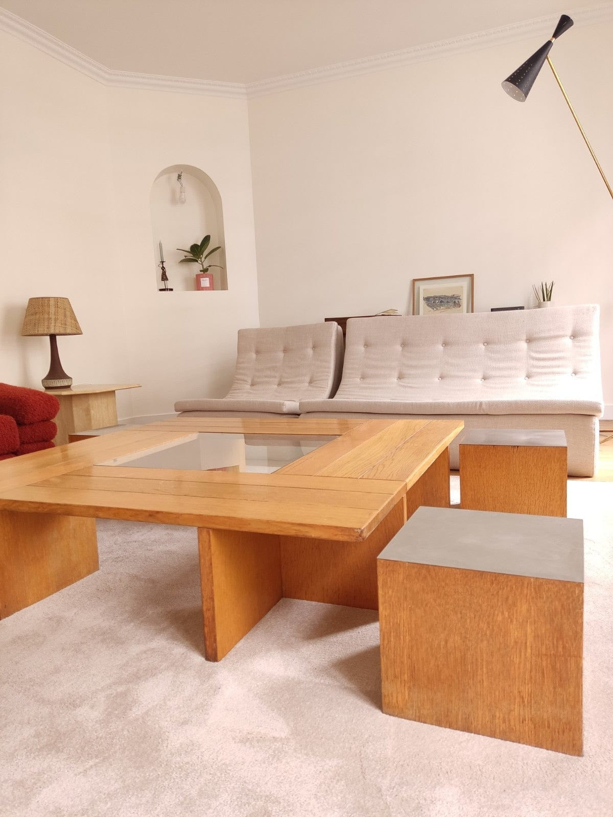 Coffee Table Set with Stools