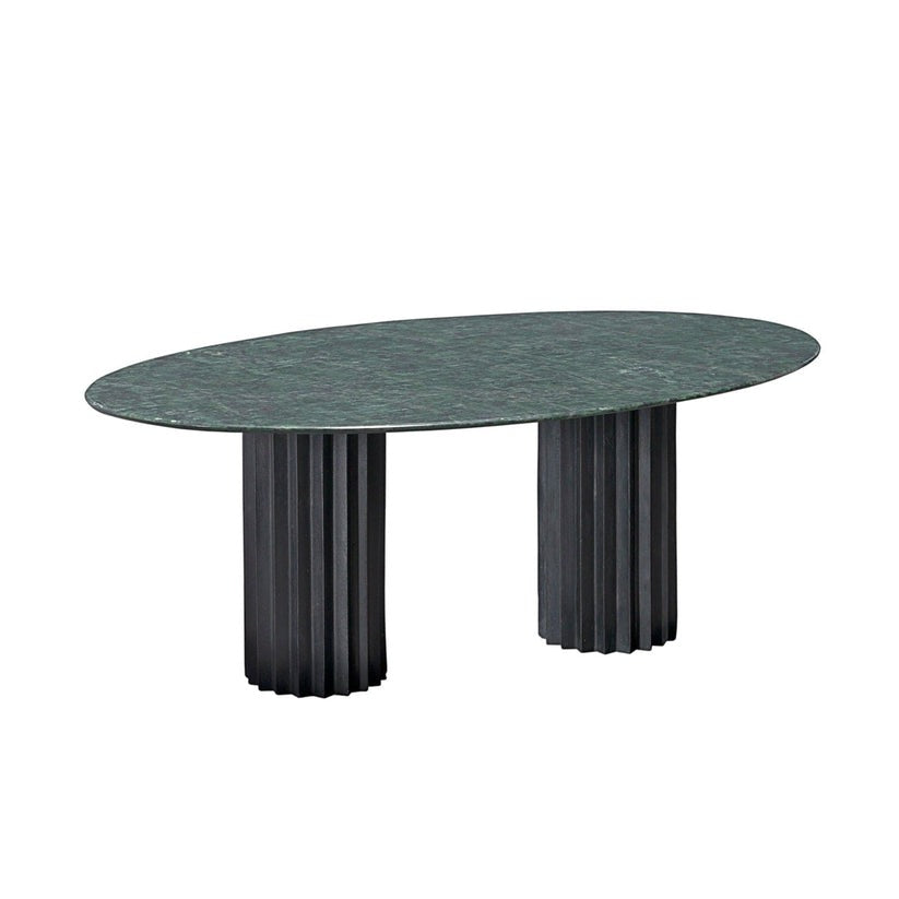Doris Dining Table Dining Tables in Oval/Blackened Bronze