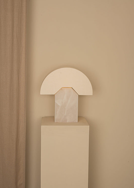 Edna Table Lamp - White Alabaster Table & Task Lamps