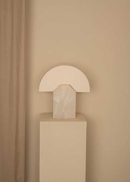 Edna Table Lamp in White Alabaster by Simone & Marcel Table Lamps