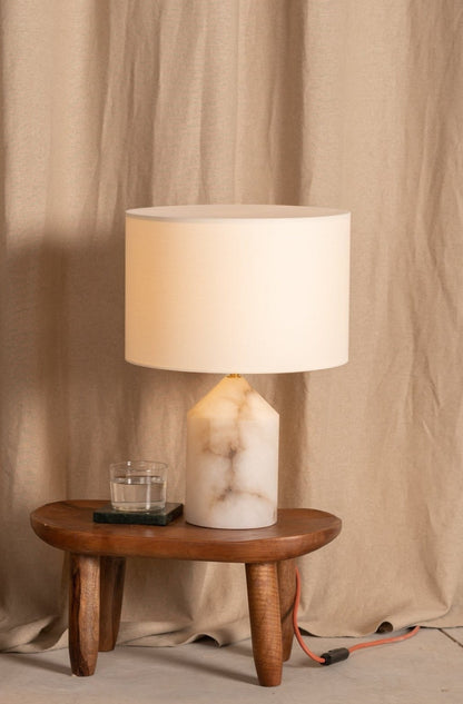 Josef Table Lamp in White Alabaster by Simone & Marcel Table Lamps