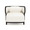 Odette Club Chair Chairs in Black Oak/White Casentino Wool