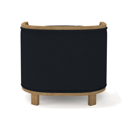Odette Club Chair Chairs in Natural Oak/Black Casentino Wool