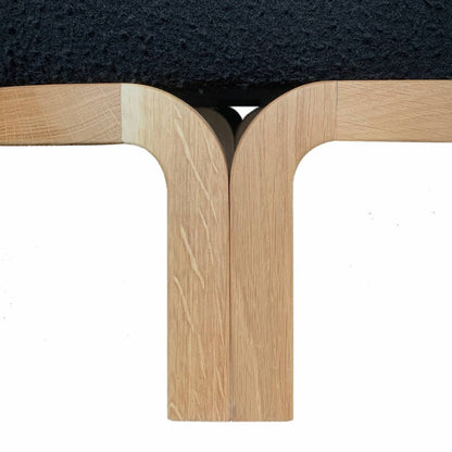 Odette Club Chair Chairs in Natural Oak/Black Casentino Wool