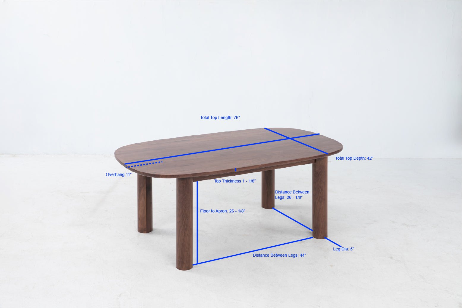 Walnut dining table online for 8