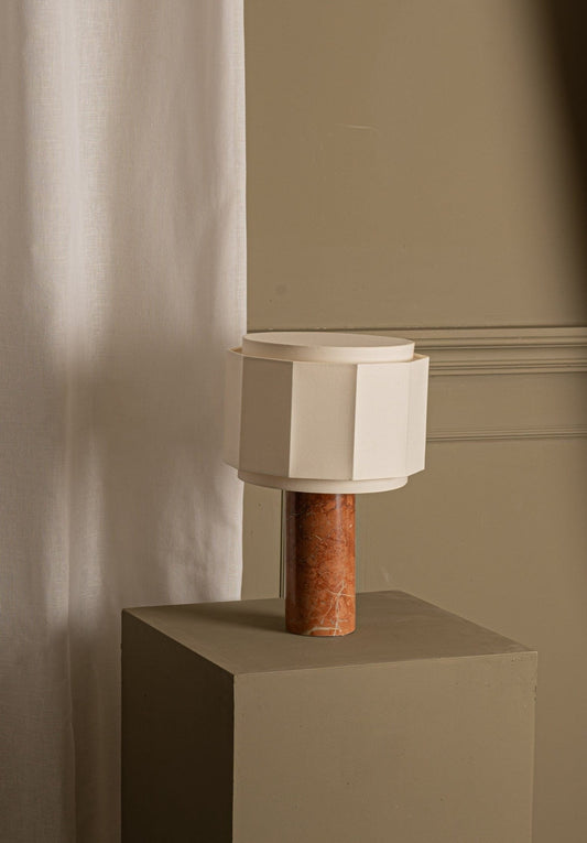 Pipito Okla Table Lamp - Red Marble Table & Task Lamps