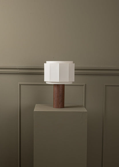 Pipito Okla Table Lamp in Walnut Wood by Simone & Marcel Table Lamps