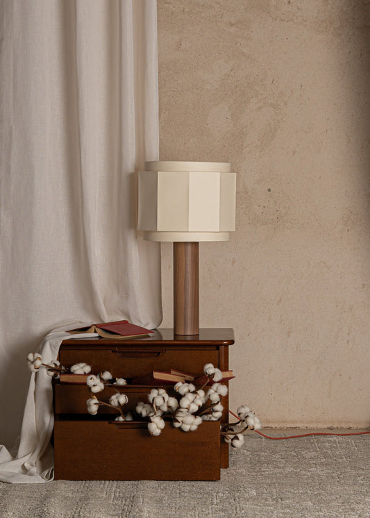 Pipo Okla Table Lamp in Walnut Wood by Simone & Marcel Table Lamps