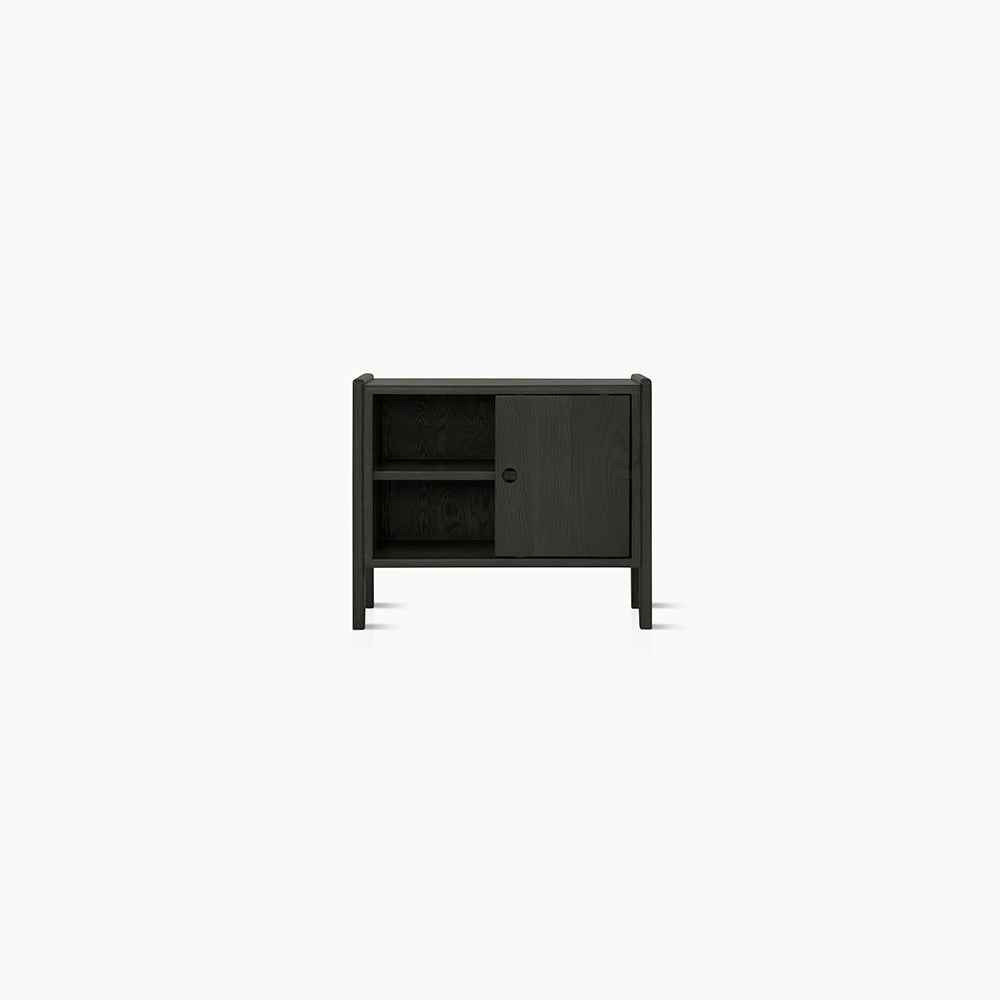 Plume Nightstand Bedside Tables in Black/24"