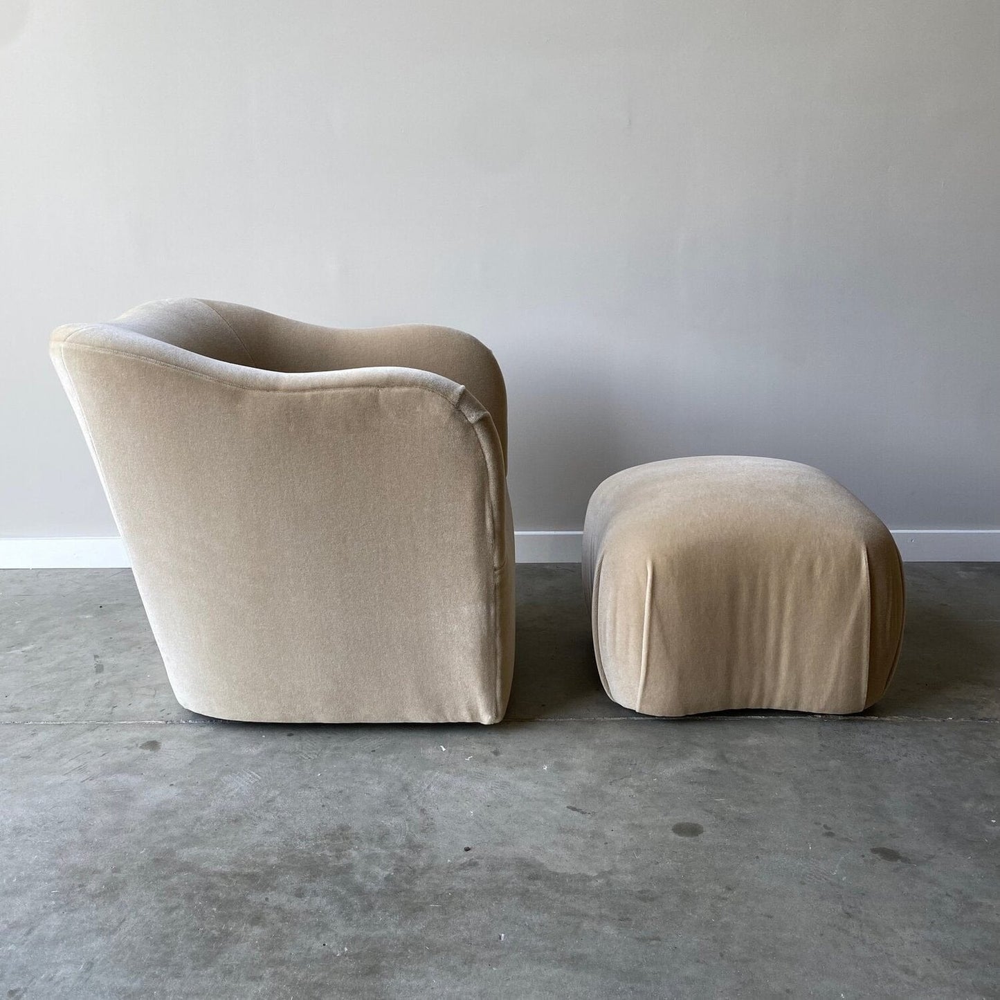 Post Modern Lounge Chair and Ottoman Chairs