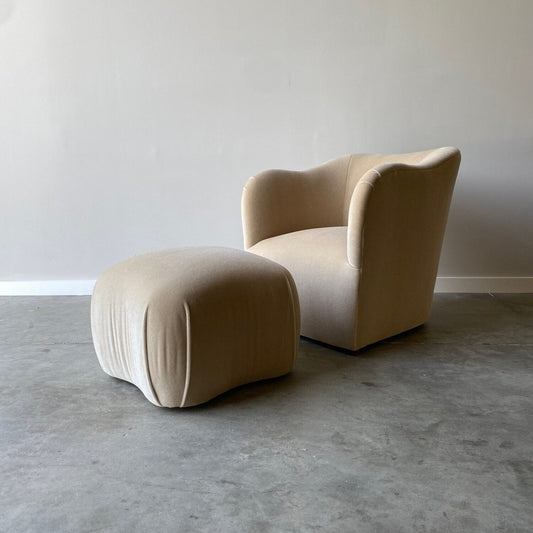 Post Modern Lounge Chair and Ottoman Chairs