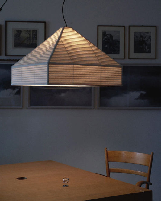 Pyramid Hanging Lamp by Nassi, Pleated Pendants
