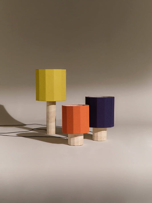 Roma Dodecagon Table Lamp in Navy by Nassi Table Lamps