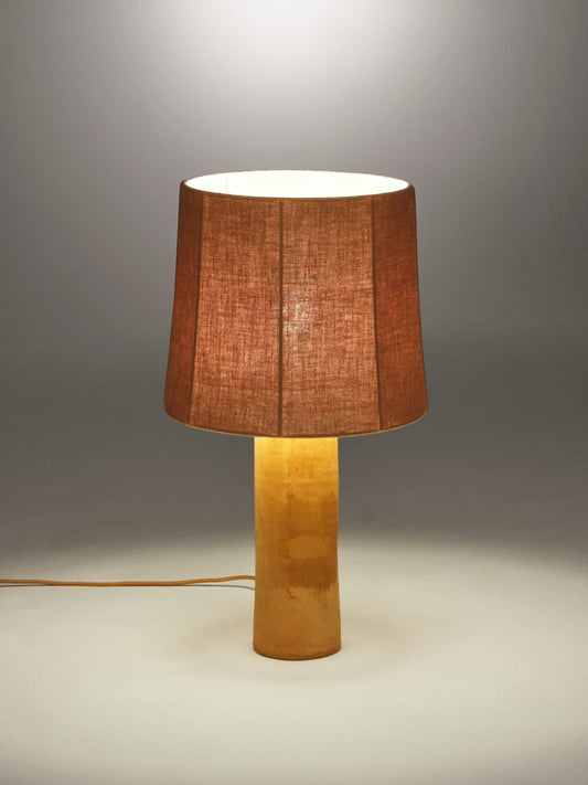 Sonora Linen Table Lamp in Chocolate by Nassi Table Lamps