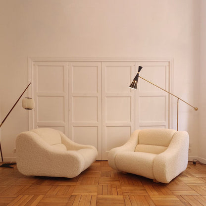 Vintage Italian Armchairs in Bouclé (Set of Two) Chairs