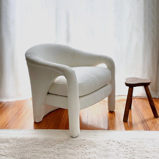 Vintage Sculptural Chair in Boucle Chairs