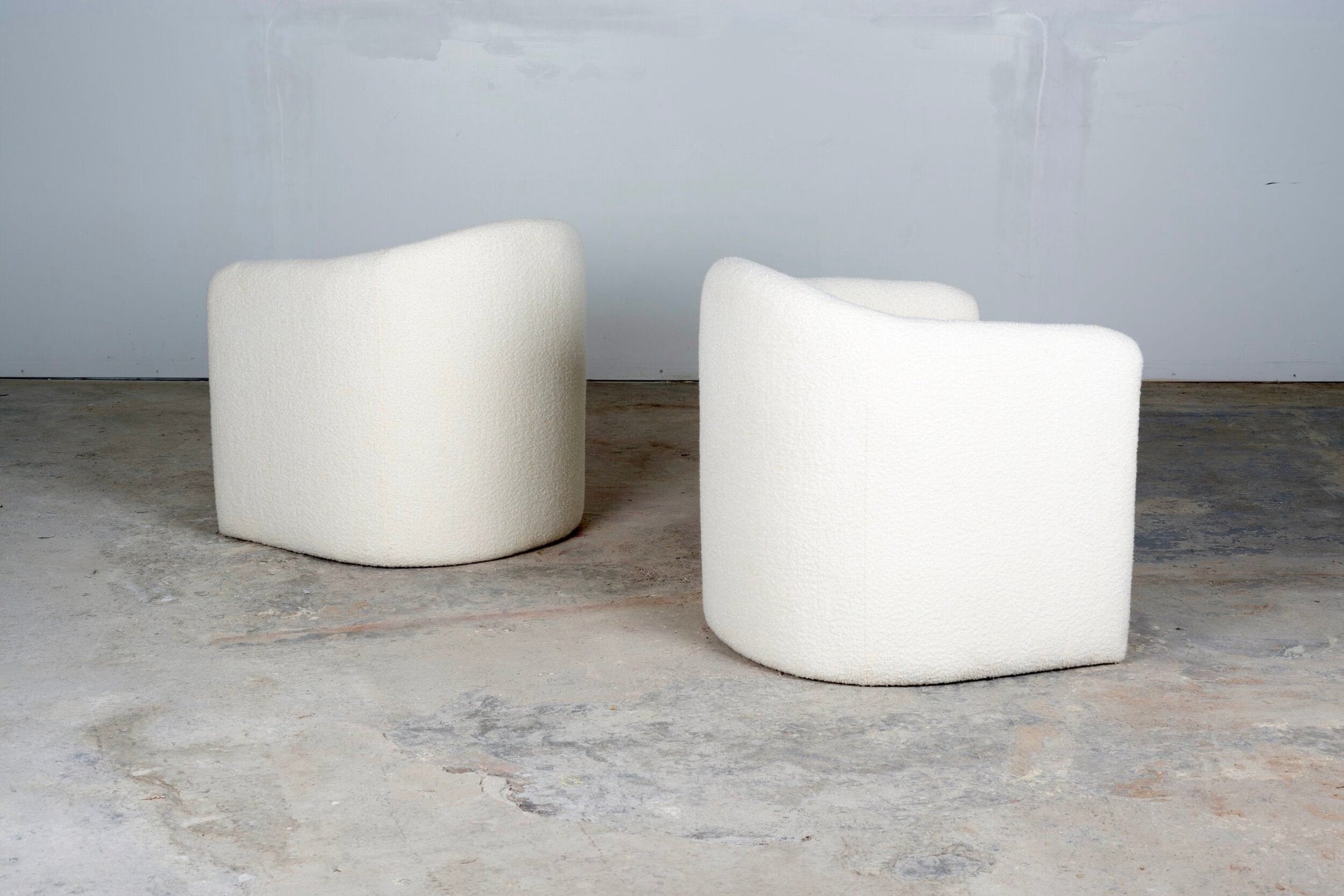 Vladimir Kagan for Preview Freeform Chairs in Boucle Chairs
